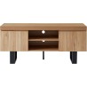 Meuble tv NOLUX effet chêne et métal noir 140cm
