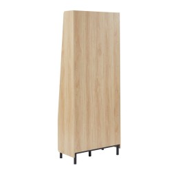 Vestiaire d'entrée YUKO effet chêne et gris anthracite 75cm