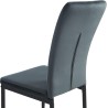 Lot de 4 chaises OPIA velours gris anthracite pieds métal noir