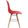 Lot de 2 chaises RIVA rouge pieds en hêtre massif