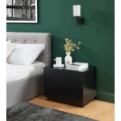 Table de chevet à led LUMORA noir 60cm