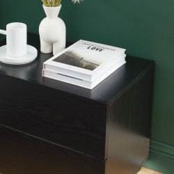 Table de chevet à led LUMORA noir 60cm