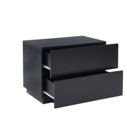 Table de chevet à led LUMORA noir 60cm