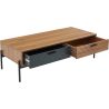 Table basse ARVIA effet chêne foncé et gris 115cm