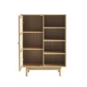Buffet NALORA effet chêne et cannage rotin 1 porte 80cm