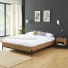 Cadre de lit ARVIA effet chêne foncé 160x200 sommier inclus