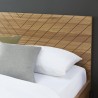 Lit double ARVIA effet chêne foncé 140x190 sommier inclus