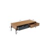 Table basse ARVIA effet chêne foncé et gris 115cm