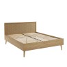Lit double ELARA cannage rotin 140x190 sommier inclus