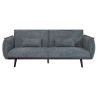 Canapé droit DALO convertible tissu vert 2 places