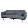 Canapé droit DALO convertible tissu vert 2 places