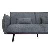 Canapé droit DALO convertible tissu vert 2 places