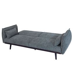 Canapé droit DALO convertible tissu vert 2 places