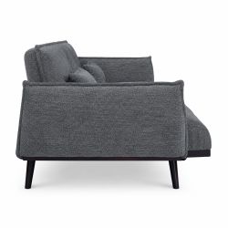 Canapé droit DALO convertible tissu vert 2 places