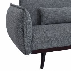 Canapé droit DALO convertible tissu vert 2 places