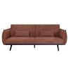 Canapé droit DALO convertible tissu terracotta 2 places