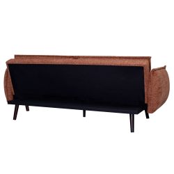 Canapé droit DALO convertible tissu terracotta 2 places