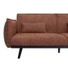 Canapé droit DALO convertible tissu terracotta 2 places