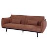 Canapé droit DALO convertible tissu terracotta 2 places