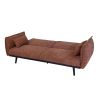 Canapé droit DALO convertible tissu terracotta 2 places