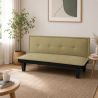 Canapé droit DENA convertible tissu vert 2 places