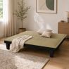 Canapé droit DENA convertible tissu vert 2 places
