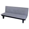 Canapé droit DENA convertible tissu gris 2 places