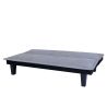 Canapé droit DENA convertible tissu gris 2 places