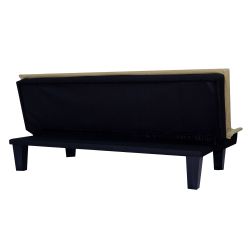 Canapé droit DENA convertible tissu vert 2 places