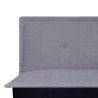 Canapé droit DENA convertible tissu gris 2 places