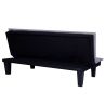 Canapé droit DENA convertible tissu gris 2 places
