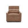 Fauteuil DOVA convertible tissu terracotta 1 place