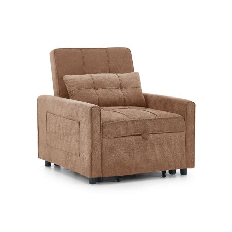 Fauteuil DOVA convertible tissu terracotta 1 place
