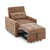 Fauteuil DOVA convertible tissu terracotta 1 place