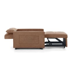 Fauteuil DOVA convertible tissu terracotta 1 place