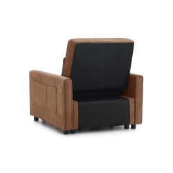 Fauteuil DOVA convertible tissu terracotta 1 place