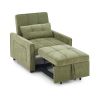 Fauteuil DOVA convertible tissu vert 1 place