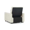 Fauteuil DOVA convertible tissu beige 1 place