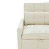 Fauteuil DOVA convertible tissu beige 1 place