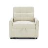 Fauteuil DOVA convertible tissu beige 1 place