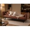 Canapé droit DALO convertible tissu terracotta 2 places