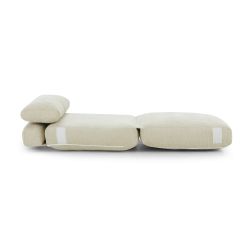 Fauteuil DAVI compressé convertible tissu beige 1 place
