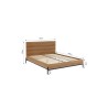 Lit double ARVIA effet chêne foncé 140x190 sommier inclus