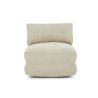 Fauteuil DAVI compressé convertible tissu beige 1 place
