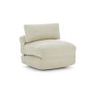 Fauteuil DAVI compressé convertible tissu beige 1 place