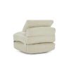 Fauteuil DAVI compressé convertible tissu beige 1 place