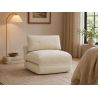 Fauteuil DAVI compressé convertible tissu beige 1 place
