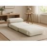 Fauteuil DAVI compressé convertible tissu beige 1 place