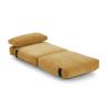 Fauteuil DAVI compressé convertible tissu jaune 1 place