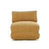 Fauteuil DAVI compressé convertible tissu jaune 1 place